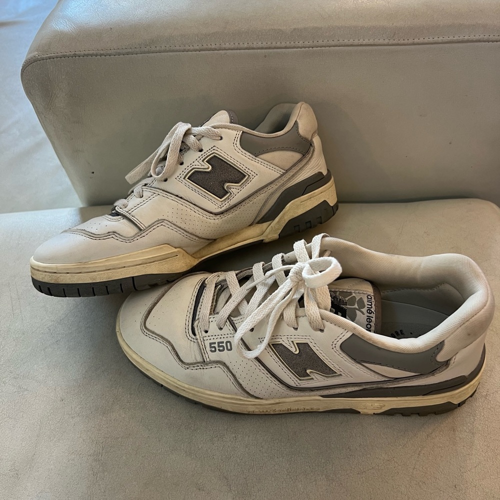 NEW BALANCE 550 AIME LEON DORE WHITE GREY SIZE 9